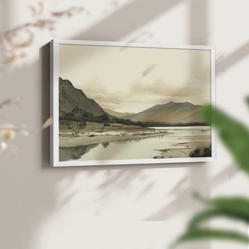 Paysages rétro - Cxxxi - impression encadrée - réversible, H 11 po x l 14 po, Blanc