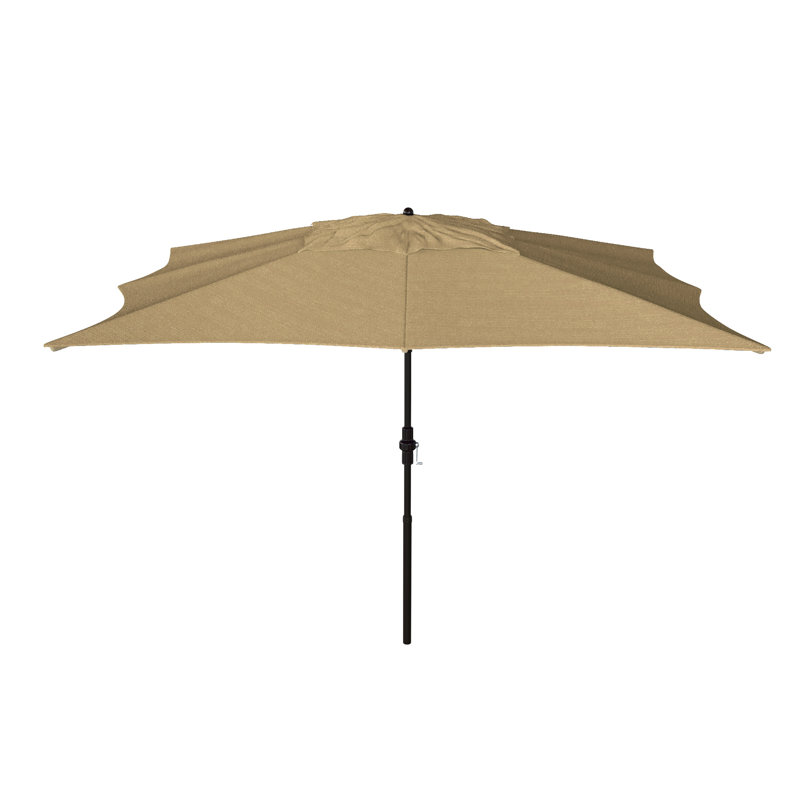 Parasol de marché rectangulaire 11 po x 8 po Grunwald, Toile Sunbrella® beige antique