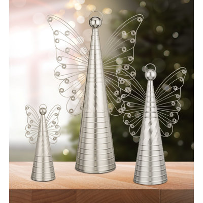 Metallic Silver Angel Decor