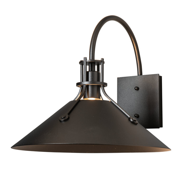 Henry 1 - Bulb Outdoor Barn Light, 10.5" H x 9.2" W x 10.4" D, Coastal Black