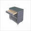 Table de chevet 3 tiroirs Glam Traditional avec velours capitonné Plateau à bijoux