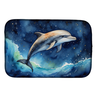 Tapis de séchage Dolphin in a Starry Sea