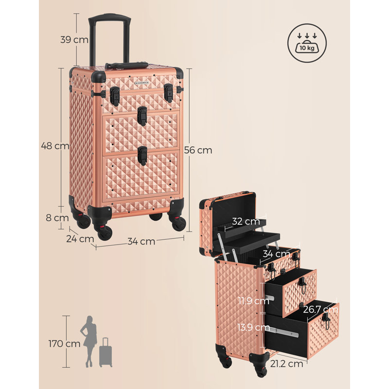 Makeup Organiser, Pink