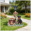 Statue jardinière Rottweiler