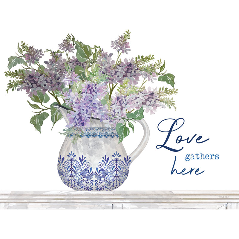 «Love Gather Here» sur toile, H 32 po x l 48 po