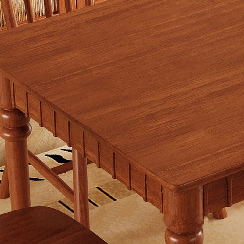 Solid wood dining table rectangular American retro