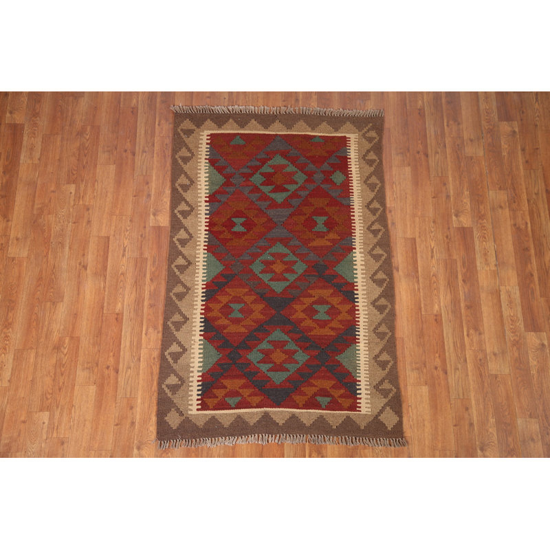 Tapis oriental en laine réversible kilim 3 x 5