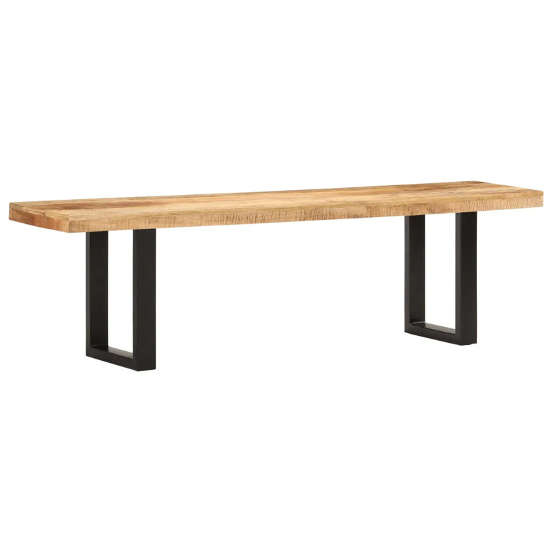 Englert Solid Wood Bench, 45cm H x 160cm W x 35cm D, Dark Brown /Black