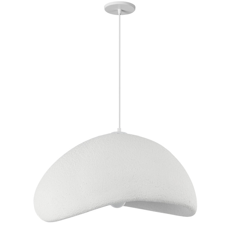 Luminaire suspendu 1 lumière Pilar - Blanc, H 12,25 po x l 23,75 po x P 18,5 po, Matte White