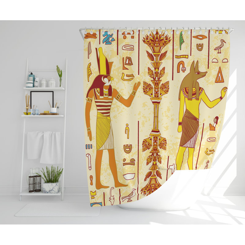 Roi Polyester Shower Curtain Set, 177cm H x 177cm W