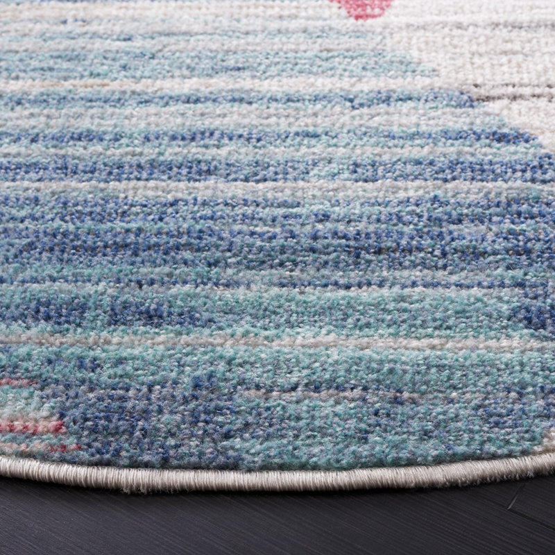 Daigo 500 Performance Abstract Rug, Round 6'7"