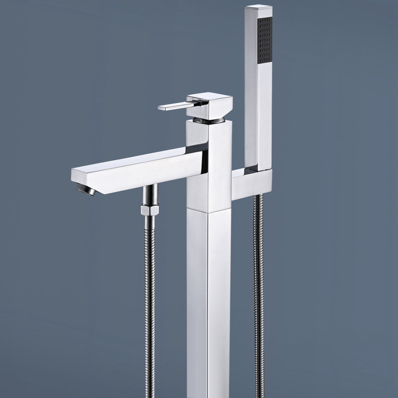 Robinet de baignoire autoportant à poignée simple Topcraft, Chrome chrome