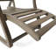 Chaise berçante grise en bois avec repose-pieds-138915523