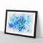 Blue Dahlia Flower - Picture Frame Graphic Art Print-56871910-56871913