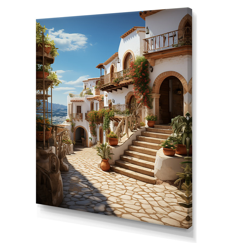 Spain andalusiain Village III - Print, 32" H x 24" W x 1" D, Wrapped Canvas