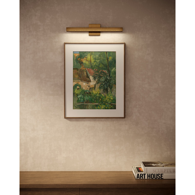Galleria 15-in Brass dimmable LED Wall Sconce, 23-in, Antique Brass