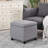 17.7" Square Linen Storage Ottoman With Wheels