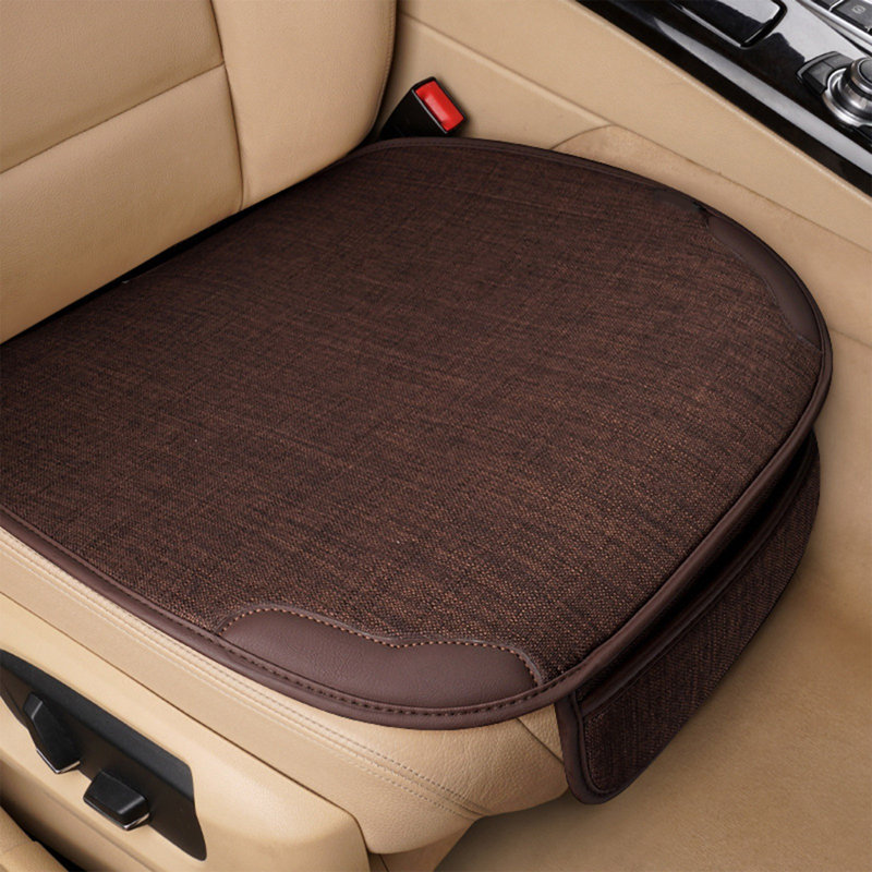 Four Season Linen Butt Pad For Car Seat Cushions, Coffee