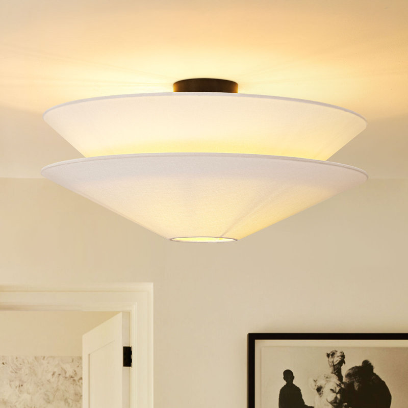 Plafonnier semi-encastré Nara, 11" H x 23.6" W x 23.6"" D