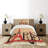 Ambesonne Vintage Bedspread Set Paris Eiffel Tower View Red Brown Ecru-105654924