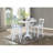 36" Round Extension Bar Height Dining Set With Matching Cross Back Bar Height Stools-143594176-143594179