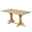 Table de salle à manger rectangulaire avec piètement à tréteaux incurvé-430304313
