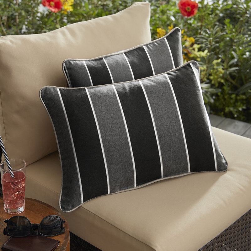 Housse et insert de coussin rectangulaire d'extérieur Coyan