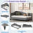 L-shaped Linen Daybed With Solid Wood Legs-948222563-948222562