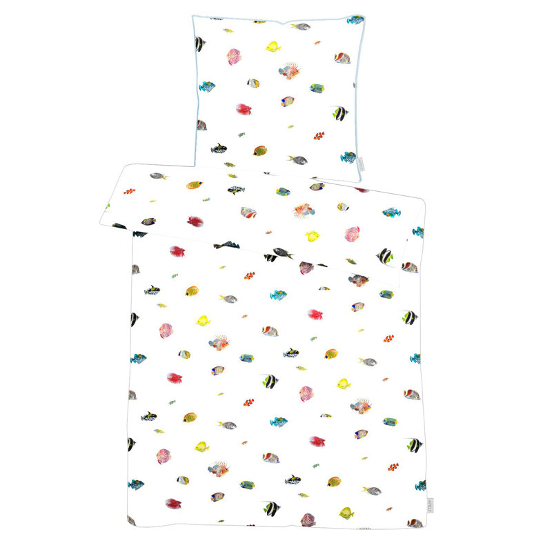 Cotton Duvet Cover Set with Pillowcases Included, 155 x 220 cm - 1 Pillowcase (80 x 80 cm)