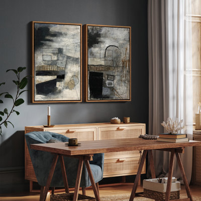 Art mural encadré, rétro, antique et classique pour chambre à coucher - 16 po x 24 po