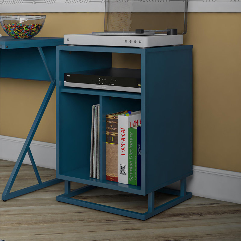 Kaicey Frame End Table, Blue