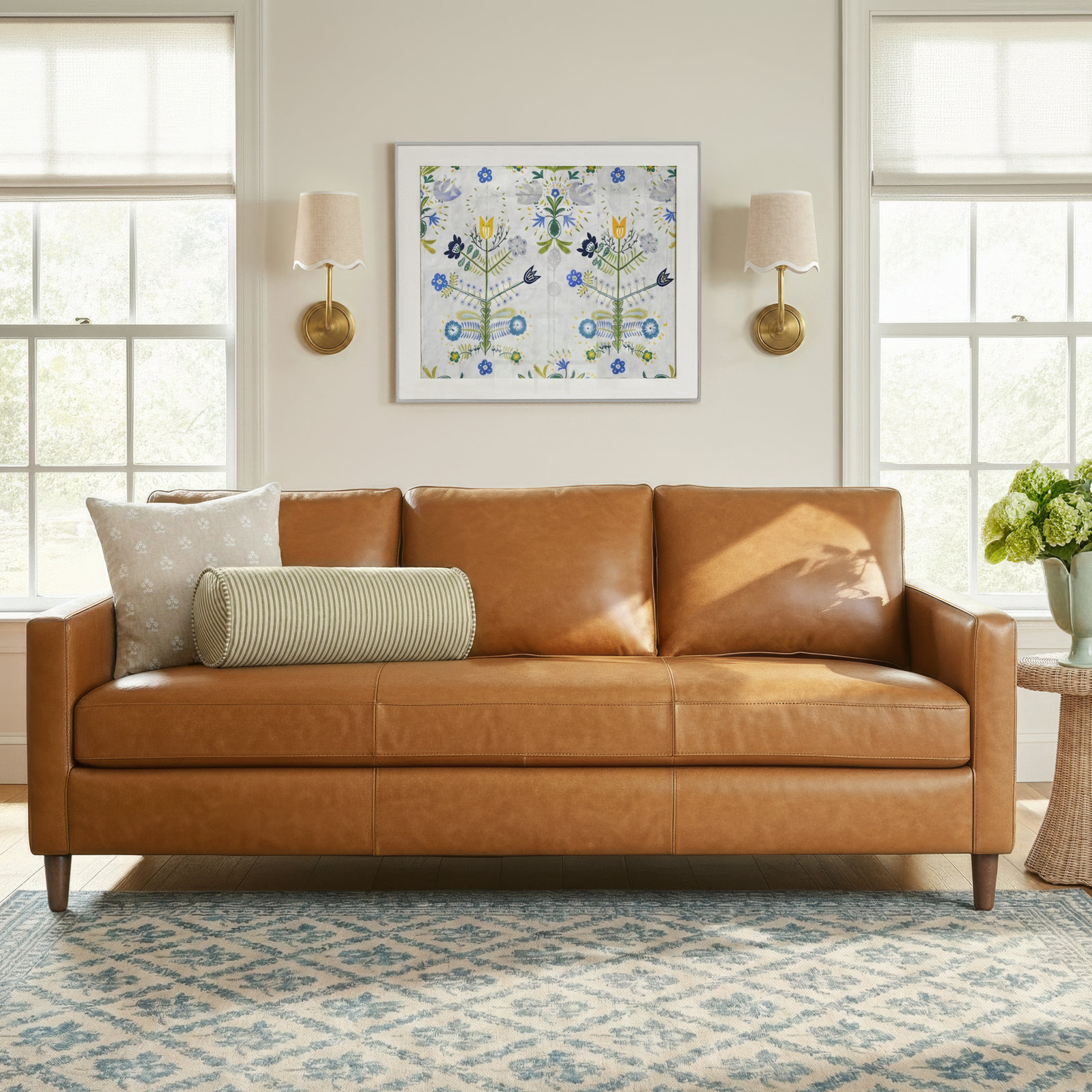 Portland 80.5" Leather Sofa