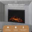 Highmark Traditional Electric Fireplace Insert Heater, WiFi, Google & Alexa Compatible, Logs & Crystals-1778754348