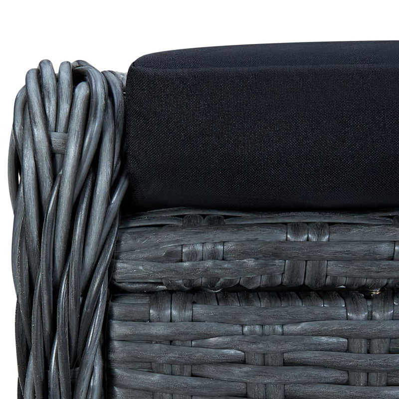 Ensemble 3 pièces avec coussins Romee, Gris foncé