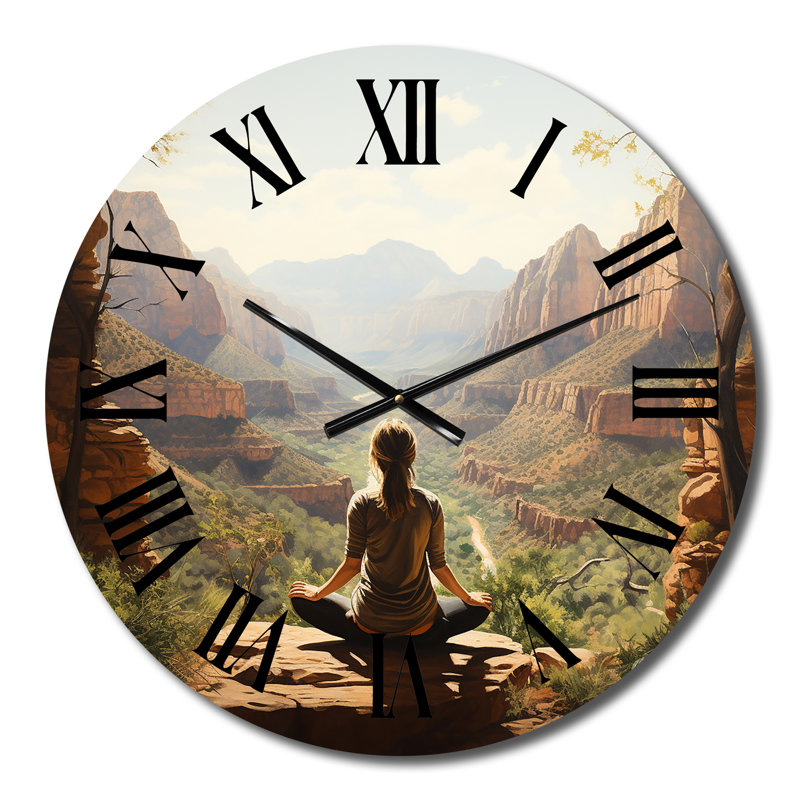 Yoga dans la nature - Horloge murale de yoga, Moyenne