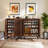 24 Pair Shoe Storage Cabinet with 2 Shutter Doors-668760906