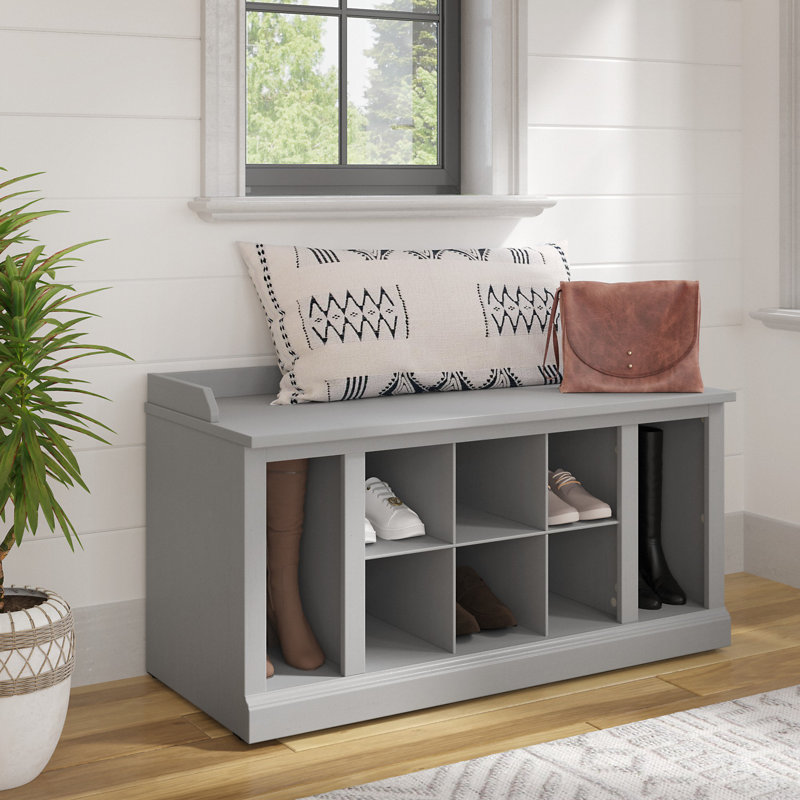 Banc de rangement Arulappu, Gris Cape Cod