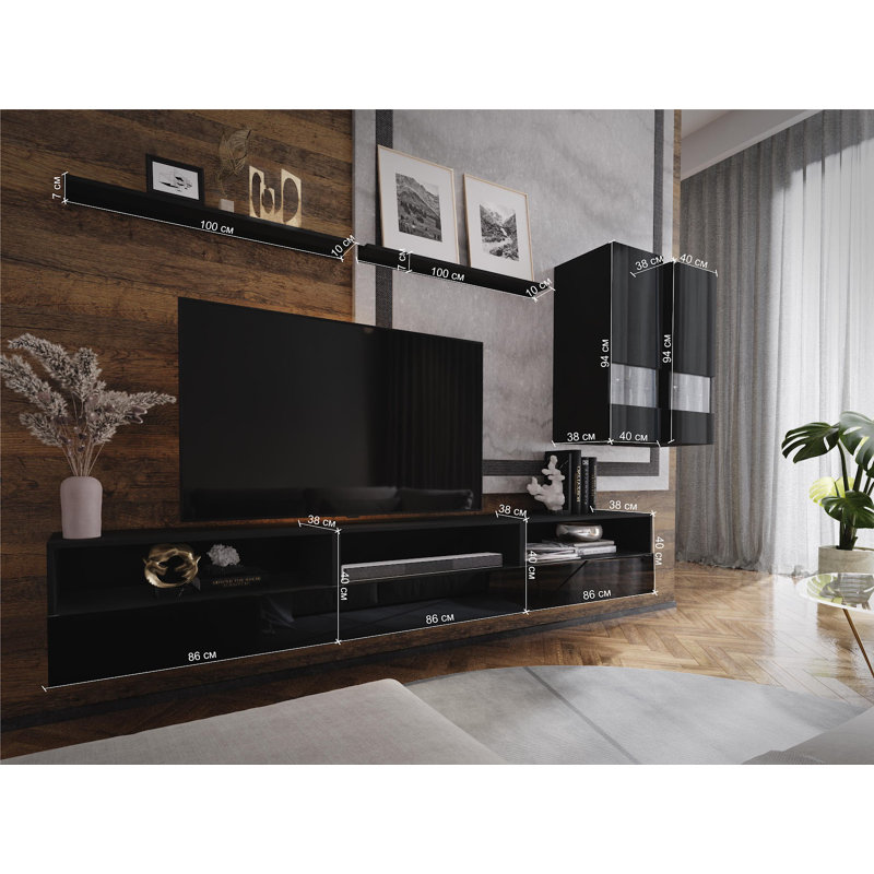 Jaheen Unfinished Entertainment Centre for TVs up to 70", White