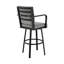 Cemalettin 45'' Aluminum Outdoor Bar Stool with Cushion-62683120-35688834-35688833