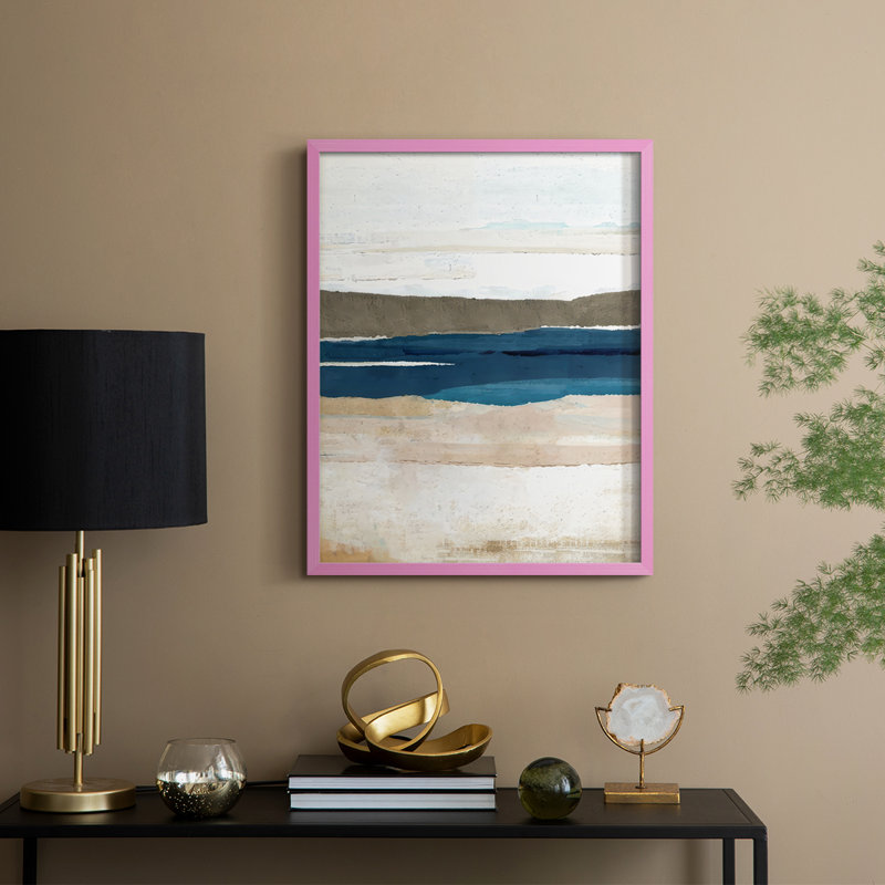 Reproduction encadrée Buttermere Triptych II - bois massif, H 21 po x l 17 po, Rose