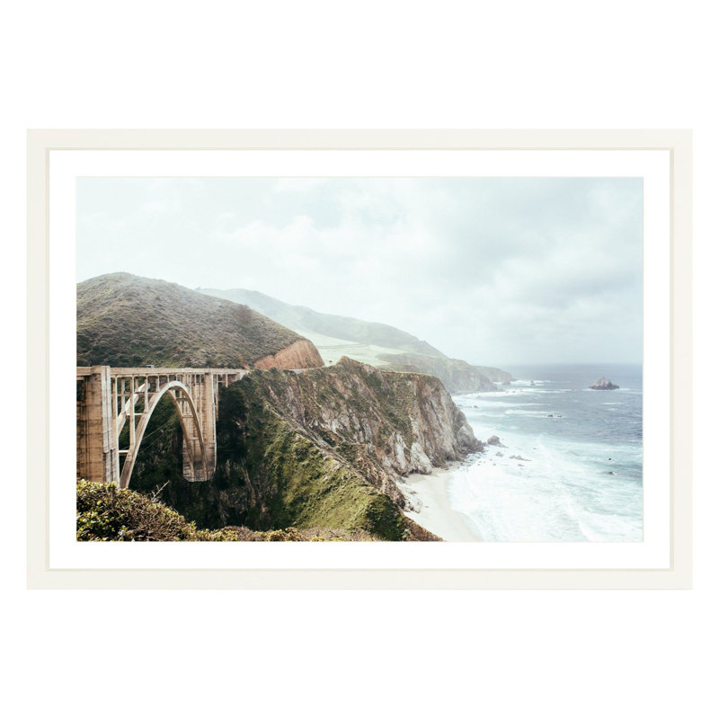 Bixby Bridge by Amanda Anderson, White, 24" H x 36" W x 1.88" D