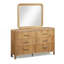 Mobilier de chambre à coucher en bois naturel avec commode à 6 tiroirs 1Pc