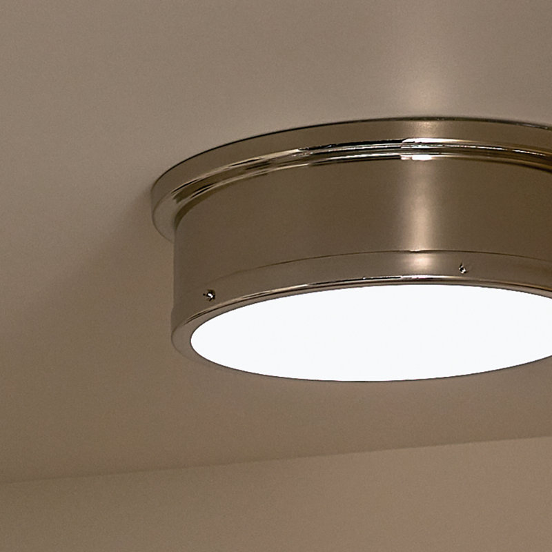 Zhazira Flush Mount, Polished Nickel