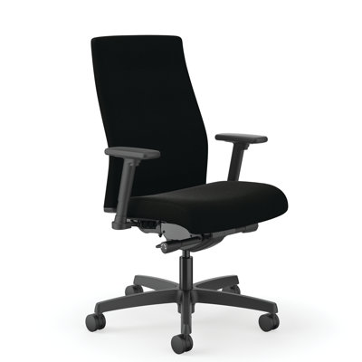 HON Ignition 2.0 Vinyl Ergonomic Office Chair, Advanced Tilt, Black Frame, Black