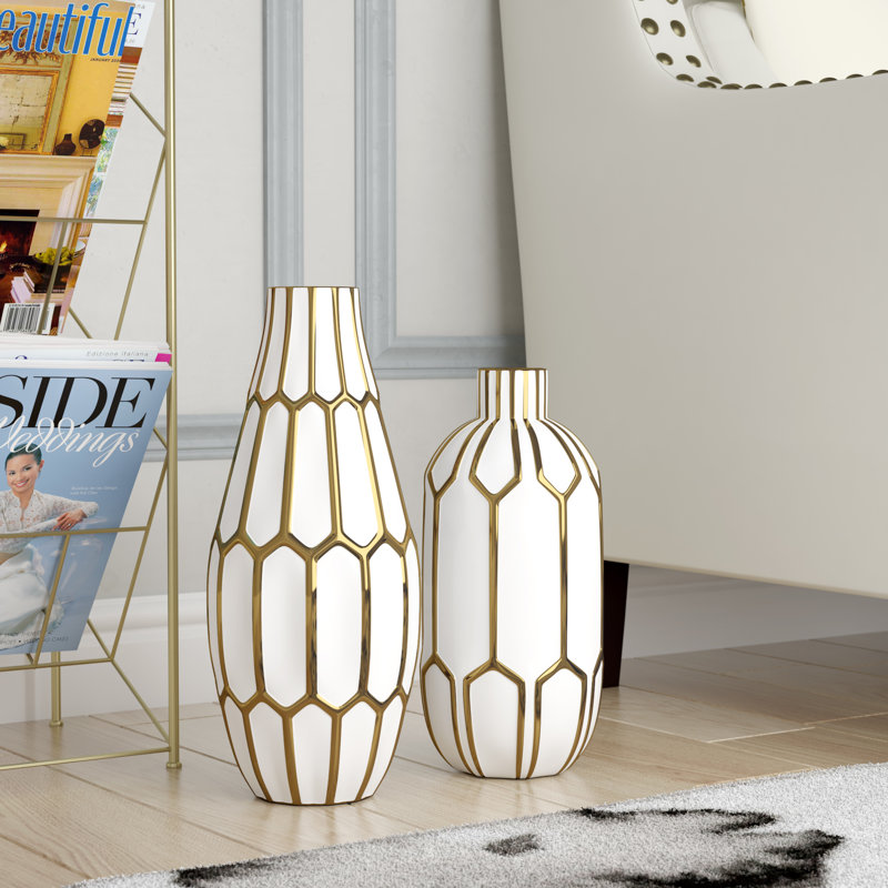 Ensemble de 2 vases de table en céramique 2 pièces Adrion