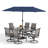 Leonard 6 - Person Metal Patio Dining Set with Rectangular Table-60756093