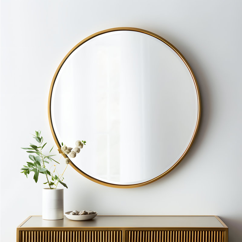 Beshoy Metal Mirror, 36" x 36", Gold