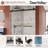  DeerValley 56" - 60" W x 76" H Double Sliding Frameless Shower Door with 3/8-in (10mm) Tempered Glass, Stainless Steel Accessories-86451296
