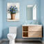 Plantes et fleurs fleurs bleues en pot décoratif sur toile-1054157577