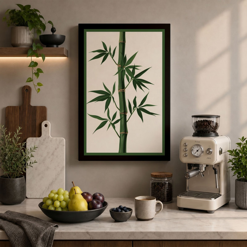 Bamboo Ascendant Botanical - Wrapped Canvas, White Border, 30x20 - 76.2 x 50.8 cm